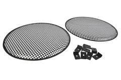 2 x 18 Speaker Grille - Black Metal With PVC Trim Includes 8 Clamps